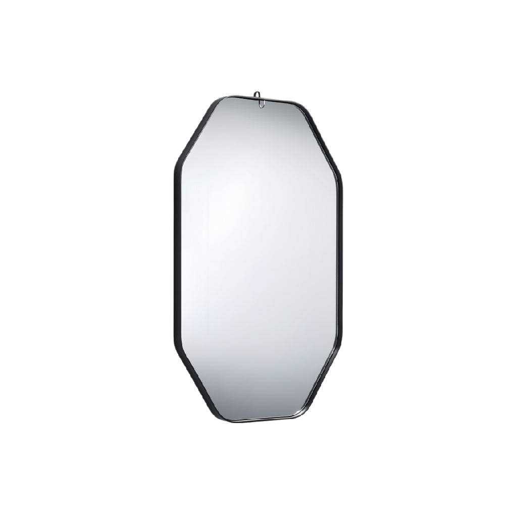 Octagonal Wall Mirror with Minimalist Black Frame